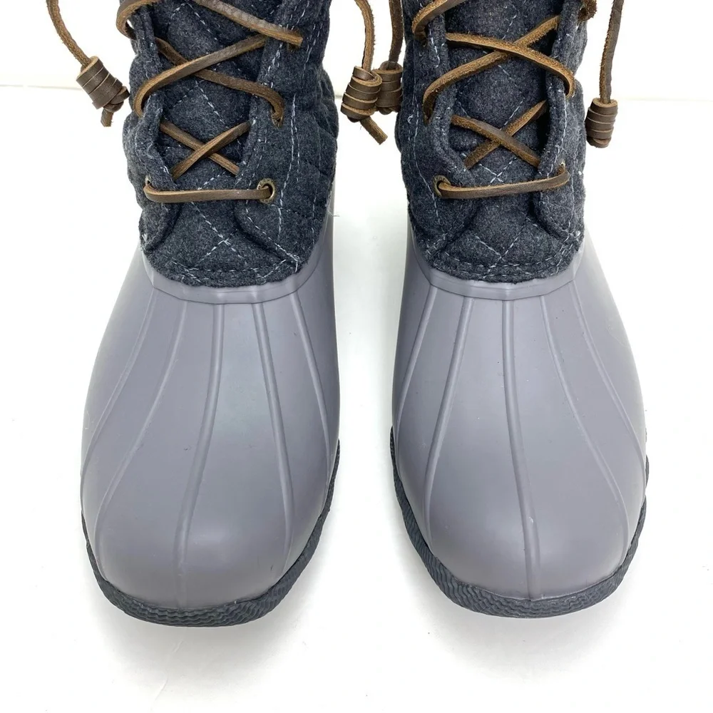 SPERRY Saltwater Wool Quarter Winter Ankle Duck Boot Gray Size 11 STS97562F